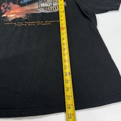 Vtg Harley Davidson Mens T-Shirt XL Black Steel Mill Logo Kansas City MO Biker