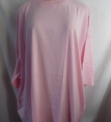 PINK EXTRA LONG T-SHIRT SHORT SLEEVE CHEST 33″ SLEEPSHIRT MEN WOMEN FITS 5X 6X