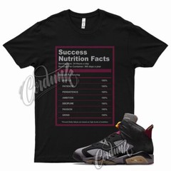 Black SUCCESS Shirt for Air J1 6 Bordeaux Graphite Dark Grey Maroon Charcoal