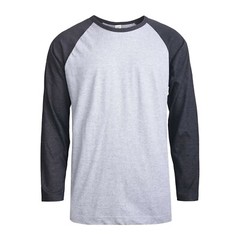 Men Baseball T-Shirt 100% Cotton Long Sleeve Soft Breathable Raglan Jersey S-3XL