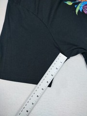 District Shirt Mens 2XL Black Graphic Print Short Sleeve Stretch Art Streetwear