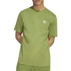 Mens L ADIDAS ORIGINALS logo ESSENTIALS TREFOIL T TEE SHIRT Olive GREEN JV5938