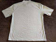 LOUIS VUITTON WHITE HIGH NECK / COWL NECK EMBROIDERED MONOGRAM T-SHIRT MEDIUM