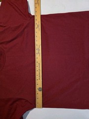 Vtg Fruit of the Loom BEST Blank Burgundy Maroon Shirt Size L USA Single Stitch