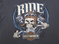 Harley Davidson Skeleton Skull Ride Fairbanks Alaska Shirt Size XL Biker