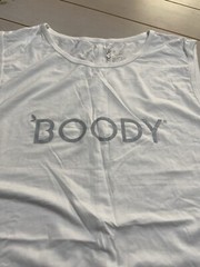 Mens Boody Tank Top Shirt Organic Eco Bamboo White Size Small Workout Exercise