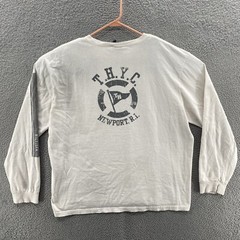 VINTAGE Tommy Hilfiger T Shirt Men XXL 2XL White Spellout Logo Street Wear 00s