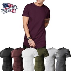 Mens HIPSTER Shirts ZIPPER Hip Hop Longline Casual Slim Fit Premium Urban