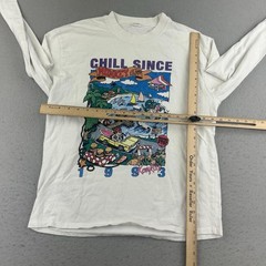 VTG J Galt Monkey Island Shirt Mens Large White Long Sleeves 1993 Tee