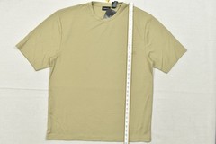 Claiborne Men’s XXL Beige Ribbed Short Sleeve Crew Neck T-Shirt Rayon Blend NEW