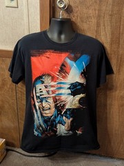 Retro Men’s Large Mad Engine/Marvel Captain America Vs Wolverine SS T-shirt
