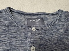 Bonobos Henley Standard Fit Long Sleeve Pullover Lightweight Shirt Size Small