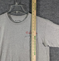 Salt Life Mens Large Gray Cotton USA Whale Graphic Short Sleeve Pocket T-Shirt