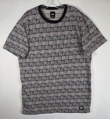 Vans Shirt Mens XL Multicolor Allover Geometric Pattern Knit Tee Skate