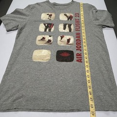 Nike Air Jordan Flight 23 Graphic T-Shirt Mens L Gray Short Sleeve Jumpman