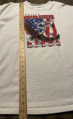 United States USA Defending Our Freedom Military Air Waves Air Force T-Shirt XL