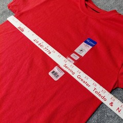 Gildan Mens SMALL Moisture Wicking Solid Cotton Short Sleeve Blank RED Shirt