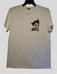 New Astro Boy Kanji Logo Mighty Atom Mens Medium White Cotton Tee Anime Manga