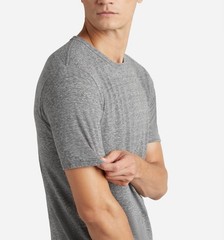 Goodlife Tri-Blend Scallop Crew T-Shirt Heather Grey Size XL