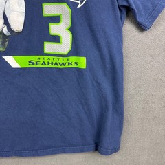 NFL Team Apparel Russell Wilson Seahawks T-Shirt Mens XL Blue Football Graphic