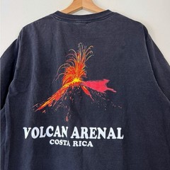 Vintage 90’s Costa Rica Arenal Observatory Nature Volcano Black Tee Shirt – XL