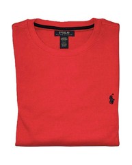 NWT – POLO RALPH LAUREN Mens Waffle Knit Thermal Long Sleeve Shirt – RED : S-XXL