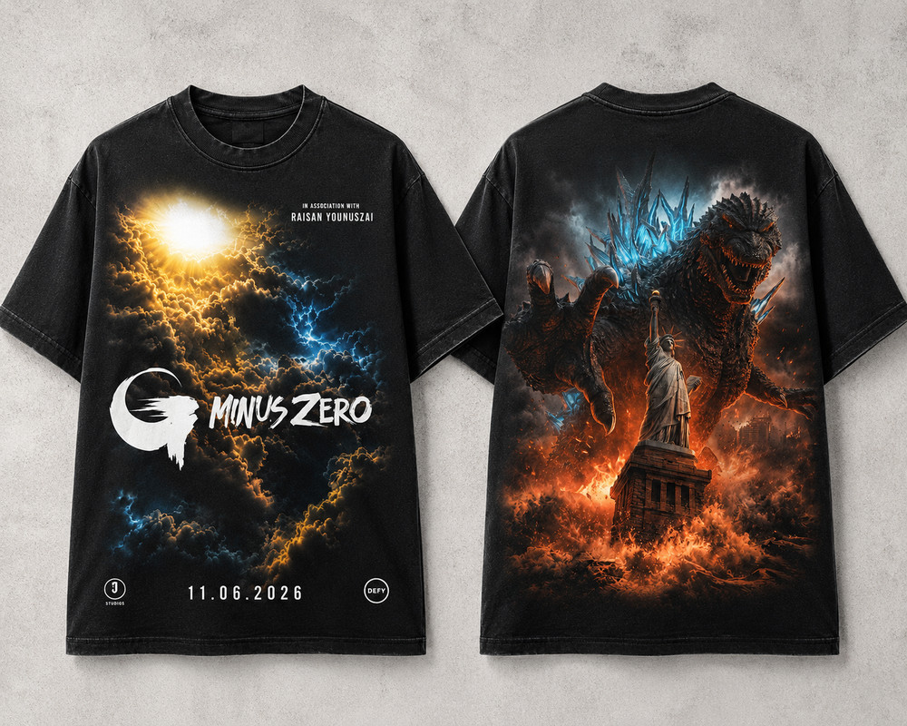 Godzilla Minus Zero Graphic T Shirt Vintage Kaiju Streetwear Cotton Tee
