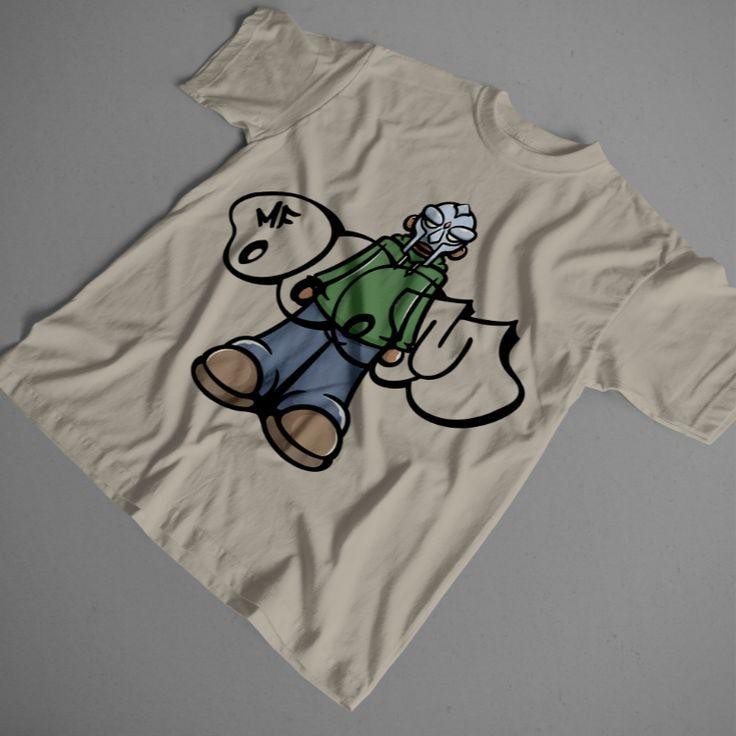 MF Doom 90s Hip-Hop Comic T-Shirt, Retro Hip-Hop Tee Streetwear