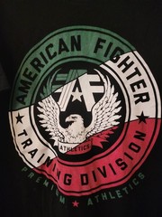 American Fighter Men’s Black Double-Sided Graphic Cotton Knit Crew Neck Tee XL