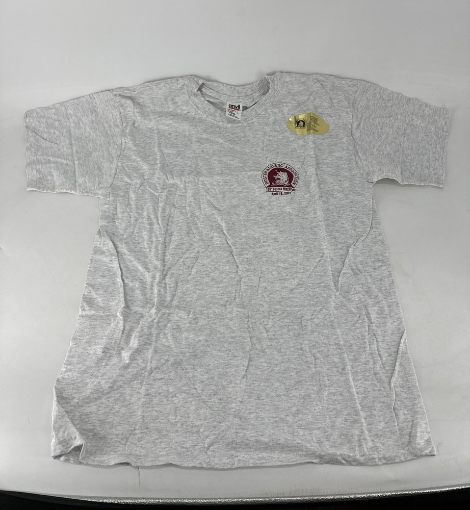 RARE Vintage Official Boston Marathon 105th T-Shirt Short Sleeve Size Large NEW