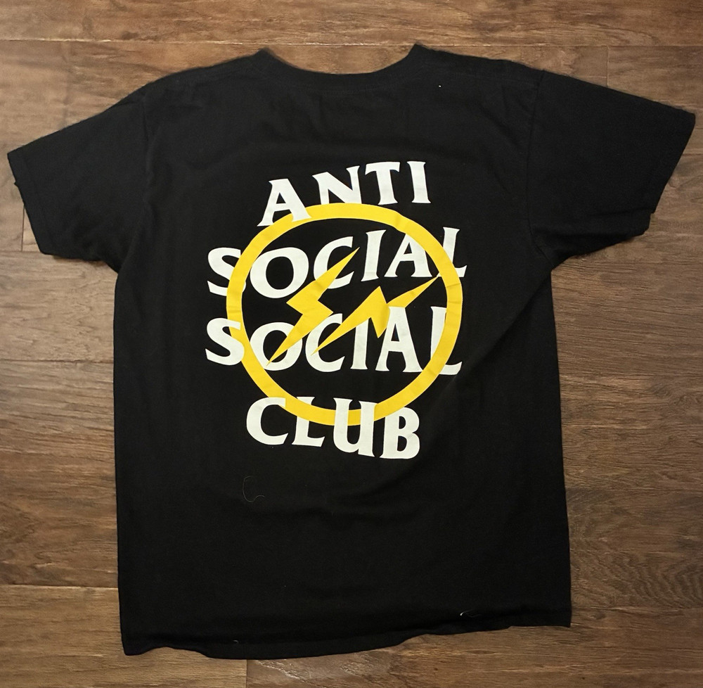 Anti Social Social Club Black Graphic Crew Neck Short Sleeve Tee Size L