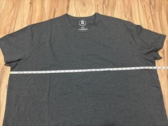 STRONGSIZE Men’s Big Tall 5XL Crew Neck T-Shirts Longer Length Heather Grey NWOT