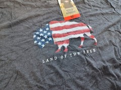 Men’s GALT Short Sleeve Patriotic Graphic Tee T-Shirt Gray Size Medium