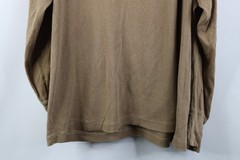 Vtg USGI Mens XL Thrashed Wool Blend Ribbed Knit Henley Undershirt T-Shirt USA
