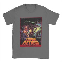 MENS MEN SUMMER SUPER METROID RETROGAMING METROIDVANIA GAME T-SHIRT T-SHIRT