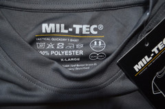 MIL-TEC Urban Grey Quick-Dry Tactical Short Sleeve Shirt, sz XL