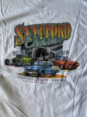Stafford Classics Car Show T Shirt XL Hot Rod Classic Cars Stafford County