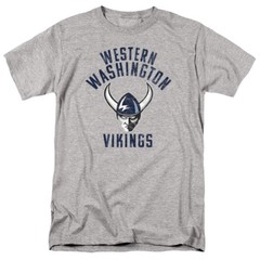 Western Washington University Adult T-Shirt Vikings Logo,Athletic Heather, S-5XL