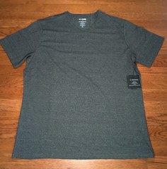 01. Algo Shirt Mens XL Gray Performance Quick Dry Lightweight Casual V Neck