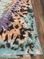 VINTAGE Liquid Blue Ocean Shirt XL Tie Dye All Over Print Nature Dolphin 1990