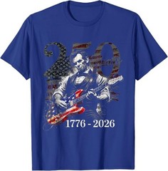 Abraham Lincoln Playing Guitar 4th July 250th Anniversary T-Shirt
