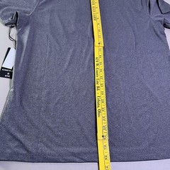 Kenneth Cole Slim Tech Pocket Tee Crew 4 Way Stretch Active Shirt Gray Mesh NWT