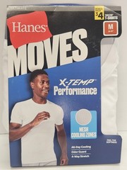 Hanes Moves Men’s X-Temp Performance Tagless Crew T-Shirts Size M 38-40 2 Shirts