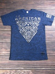 American Fighter Mens Medium Blue Training T Shirt UFC MMA Gym Workout Sports