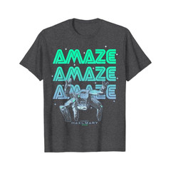 Project Hail Mary Amazing Rocky The Alien Neon Portrait T-Shirt Sci Fi Movie Tee