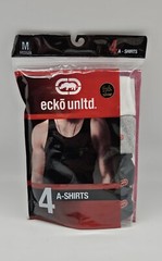 ECKO UNLTD 4 Pk Men’s M L Cotton Logo Ribbed Tanks A Shirts Gray Black White Red
