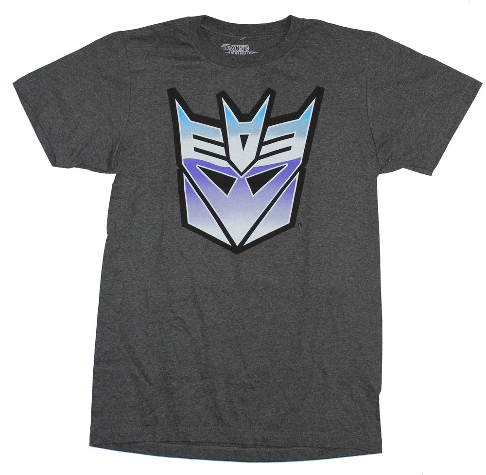Transformers Mens T-Shirt – Classic Purple Decepticon Logo Image
