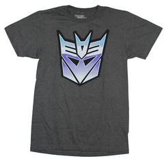 Transformers Mens T-Shirt – Classic Purple Decepticon Logo Image