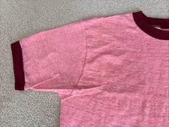 VTG Towncraft Shirt Men’s L Pink Red Ringer 50/50 60s 70s JCPenneys Two Tone
