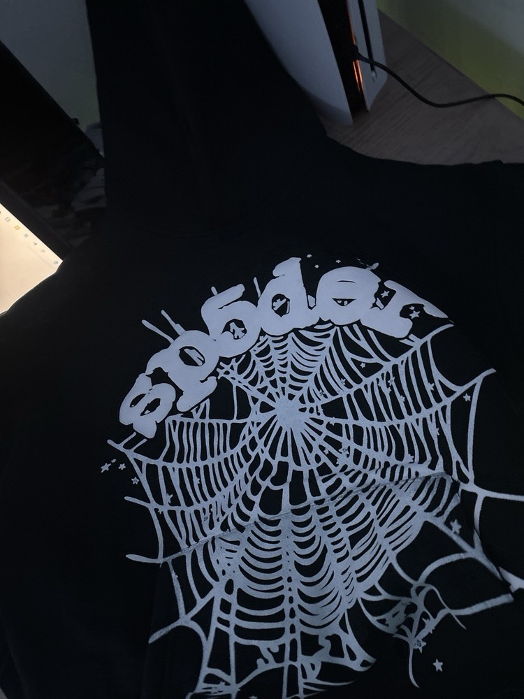 Spider Unisex Black Spiderweb Graphic Print T-Shirt One Size Regular Fit